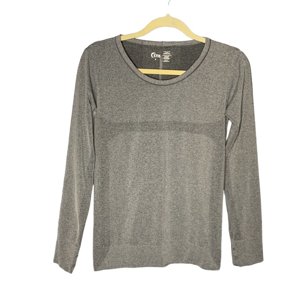 ZYIA ACTIVE PERFORMANCE LONG SLEEVE GRAY THUMB HOLES Size XL SHIRT PULLOVER